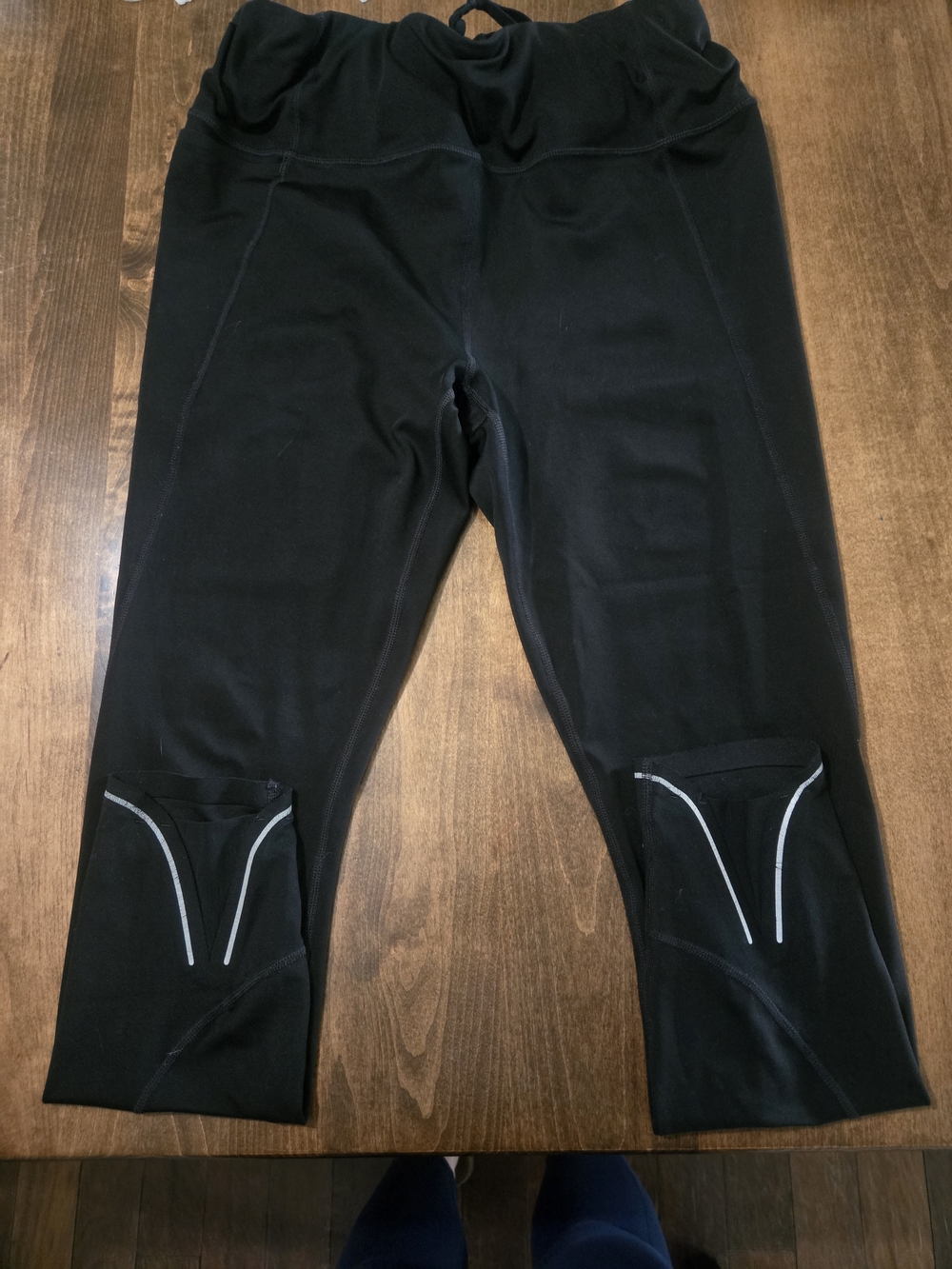 Athleta Black Leggings W Drawstrings